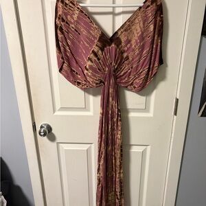 Elegant Tie-Dye Maxi Dress